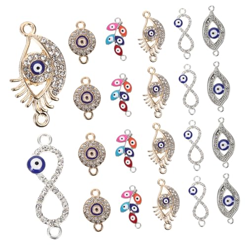 Hemobllo 22Stücke Evil Eye Anhänger für DIY Schmuckherstellung Hängende Verbindungsstücke für Armbänder und Mehr für und Handgefertigte Projekte Hemobllo 22Stücke Evil Eye Anhänger für DIY Schmuckherstellung Hängende Verbindungsstücke für Armbänder und Mehr für und Handgefertigte Projekte von Hemobllo