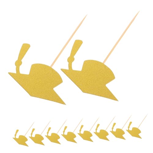Hemobllo 24 Stück Kuchendekoration Der Abschlusssaison Kucheneinsatz Für Abschlusssaison Mini -abschlusskappe Cupcake Topper Herzlichen Glückwunsch Zum Abschluss-kuchenaufsatz Bambus Golden von Hemobllo