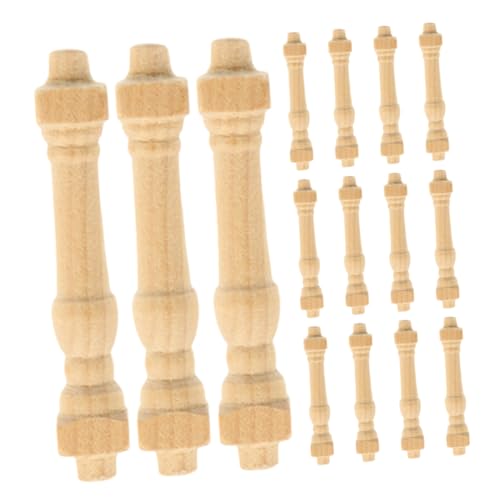 Hemobllo 24 Stück Miniatur Geländer Zubehör Stabile Fein Gearbeitete Baluster für DIY Puppenhausmöbel Hemobllo 24 Stück Miniatur Geländer Zubehör Stabile Fein Gearbeitete Baluster für DIY Puppenhausmöbel von Hemobllo
