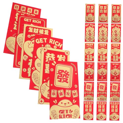 Hemobllo 24 Stück Teiliges Lucky Money Envelopes mit Schlangen Traditionelle Rote Umschläge für Chinesisches Neujahr Große Cartoon Hongbao für Neujahrsfeier Symbolische Glücksbringer und Hemobllo 24 Stück Teiliges Lucky Money Envelopes mit Schlangen Traditionelle Rote Umschläge für Chinesisches Neujahr Große Cartoon Hongbao für Neujahrsfeier Symbolische Glücksbringer und von Hemobllo