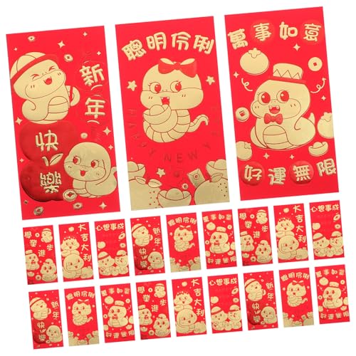Hemobllo 24 Stück Teiliges Traditionelle Chinesische Rote Umschläge Lange Festliches Design mit Schlangen Zodiac Vielseitig Verwendbar als Glücksgeldumschlag für Neujahr Hochzeit Hemobllo 24 Stück Teiliges Traditionelle Chinesische Rote Umschläge Lange Festliches Design mit Schlangen Zodiac Vielseitig Verwendbar als Glücksgeldumschlag für Neujahr Hochzeit von Hemobllo