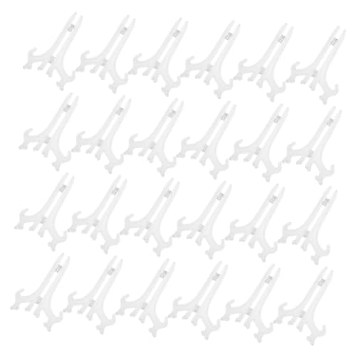 Hemobllo 24 Stück transparente Staffelei Plattenhalter-Ausstellungsständer Bildpräsentationsständer Bild Staffelei Ständer dekorativer Tellerständer Fotohalter p.s von Hemobllo