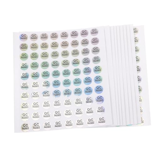 Hemobllo 2400Stücke Selbstklebende Qc Bestandene Lagerqualität Aufkleber für Qualitätsprüfung Langlebige Sticker für Einfache Warenkennzeichnung von Hemobllo