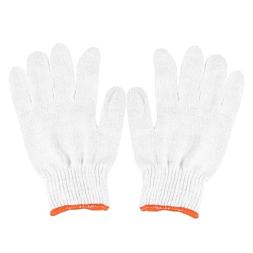 Hemobllo 24paare Handschuh Aus Baumwollgarn Rutschfeste Handschuhe Anti-rutsch-handschuhe Nylonhandschuhe Arbeitsschutzhandschuhe Weiß von Hemobllo