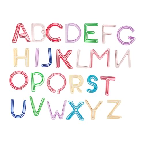 Hemobllo 26 Stück Bunte Alphabet Papierklammern Teilig Dekorative Büroklammern als Lesezeichen Dokumentenhalter und Organisationsclips für Büro und Schule Hemobllo 26 Stück Bunte Alphabet Papierklammern Teilig Dekorative Büroklammern als Lesezeichen Dokumentenhalter und Organisationsclips für Büro und Schule von Hemobllo