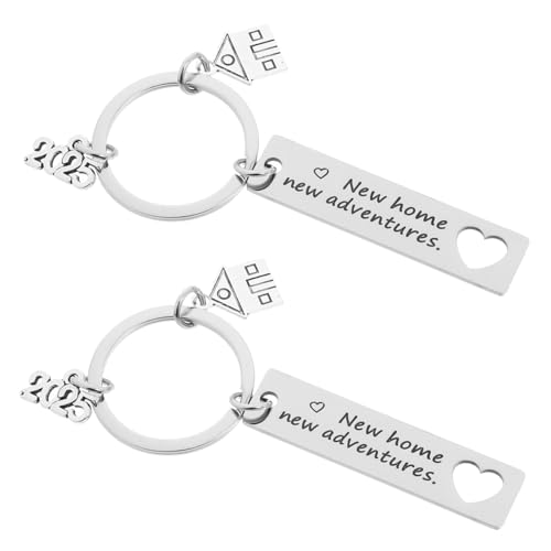 Hemobllo 2Er Set Schlüsselanhänger zum Einzug Wohngeschenke zur Einweihungsfeier Abschlussgeschenke für Käufer von Eigenheimen Neue Hausbesitzergeschenke Rostfreier Stahl Silber Hemobllo 2Er Set Schlüsselanhänger zum Einzug Wohngeschenke zur Einweihungsfeier Abschlussgeschenke für Käufer von Eigenheimen Neue Hausbesitzergeschenke Rostfreier Stahl Silber von Hemobllo
