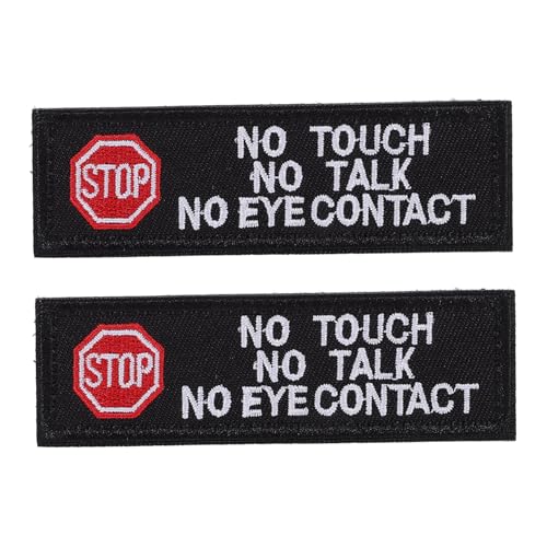 Hemobllo 2Stücke Hundepatch No Eye Contact No Touch für Service Hundewesten Patches für Hundetraining Haustierfreundliche Materialien Stickerei für Reaktive von Hemobllo