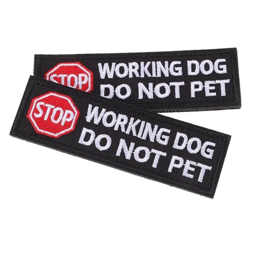 Hemobllo 2Stücke Reflektierende Hundepatches für Diensthunde Klettaufnäher für Hundegeschirr nicht Streicheln Vielseitige Designs Einfach Anzubringen Wiederverwendbar und Leicht von Hemobllo