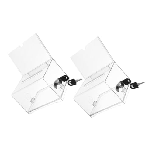 Hemobllo 2Stücke Transparente Vorschlagsbox Abschließbare Acryl Urne für Visitenkarten und Spenden für Veranstaltungen und Wohltätigkeitsaktionen Robust und Langlebig Hemobllo 2Stücke Transparente Vorschlagsbox Abschließbare Acryl Urne für Visitenkarten und Spenden für Veranstaltungen und Wohltätigkeitsaktionen Robust und Langlebig von Hemobllo
