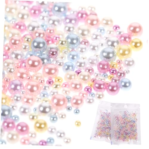 Hemobllo 2Taschen Art Faux Pearls Runde Perlen für Make Up Pinsel Lippenstift Mascara und Eyeliner DIY Dekoration Verschiedenen von Hemobllo