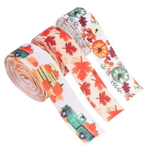 Hemobllo 3 Rollen Herbstdekorationsbänder mit Kürbismotiv pro Einseitig Bedruckt Polyester Geschenkband für Erntedankfest Party und Geschenkverpackung Vielseitig Einsetzbar Hemobllo 3 Rollen Herbstdekorationsbänder mit Kürbismotiv pro Einseitig Bedruckt Polyester Geschenkband für Erntedankfest Party und Geschenkverpackung Vielseitig Einsetzbar von Hemobllo