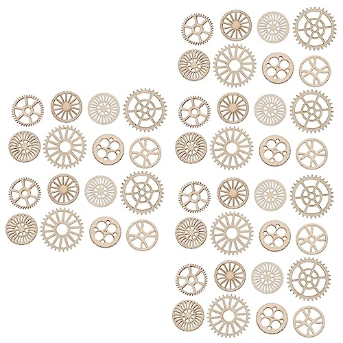 Hemobllo 3 Sätze Holzwanddekoration Kunsthandwerk Ornament Wohnkultur Ausrüstungsdekor Im Industriestil Home Decor Accessoire Getriebedekoration Wand Bastelgetriebe Holz 100 Stück * 3 von Hemobllo
