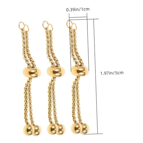 Hemobllo 3 Stück Einstellbare Armbandverlängerungsketten mit Kugelenden Teiliges für Schmuckherstellung DIY Verstellbare Verlängerung für Armbänder und Fußkettchen von Hemobllo