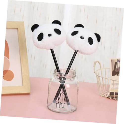Hemobllo 3 Stück Niedliche Panda Kugelschreiber mit Weichem Plüschgriff Langlebige Ergonomische Schreibstifte für Schule Büro Alltag Komfortable Tragbare Stifte für Langes Schreiben von Hemobllo