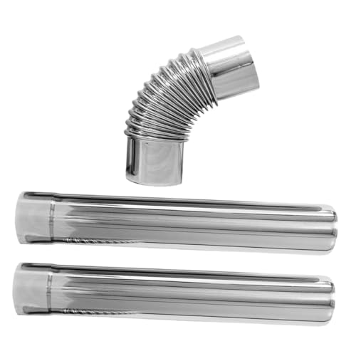 Hemobllo 3 Stück Schornstein Eckrohr Für Holzofen Ofenbogenrohr Gerade Rohrentlüftung Kaminrohr-adapter-winkelstück Metallentlüftungsrauchrohr 90-grad-winkelrohr Rostfreier Stahl Silver Hemobllo 3 Stück Schornstein Eckrohr Für Holzofen Ofenbogenrohr Gerade Rohrentlüftung Kaminrohr-adapter-winkelstück Metallentlüftungsrauchrohr 90-grad-winkelrohr Rostfreier Stahl Silver von Hemobllo