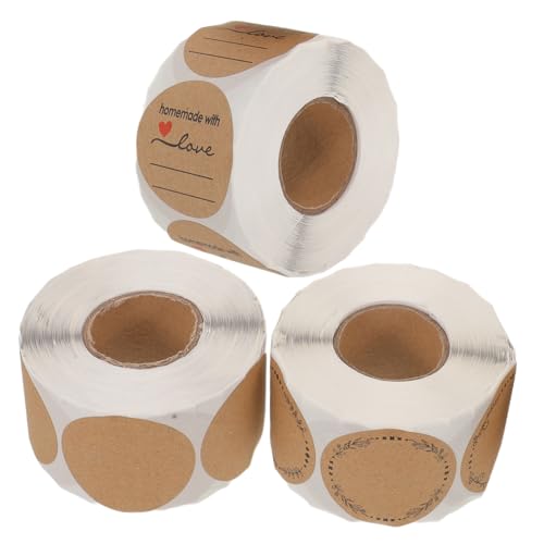 Hemobllo 3 Stück Selbstklebende Runde Etikettenrollen Beschreibbare Aufkleber für Verpackung Versand Vielseitige Blanko Kreislabels für Kleine Unternehmen Praktische Rollenform für Hemobllo 3 Stück Selbstklebende Runde Etikettenrollen Beschreibbare Aufkleber für Verpackung Versand Vielseitige Blanko Kreislabels für Kleine Unternehmen Praktische Rollenform für von Hemobllo