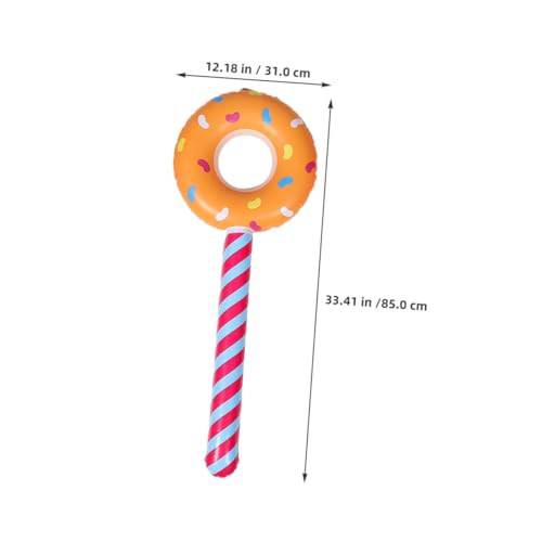 Hemobllo 3 Stück Teiliges Aufblasbare Donut Lollipops aus PVC Bunte Partydekoration und Geburtstagsgeschenke Einfach Aufblasbar für Kindergeburtstage und Festliche Feiern von Hemobllo
