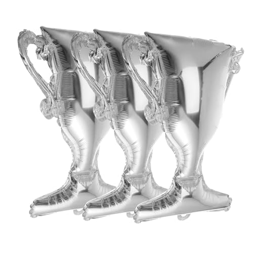 Hemobllo 3 Stück Teiliges Pokal Aluminiumfolie Luftballon Silber Wiederverwendbare Abschlussfeier Dekoration Einfache Befüllung für Graduation Party Heim und Veranstaltungsdeko Hemobllo 3 Stück Teiliges Pokal Aluminiumfolie Luftballon Silber Wiederverwendbare Abschlussfeier Dekoration Einfache Befüllung für Graduation Party Heim und Veranstaltungsdeko von Hemobllo
