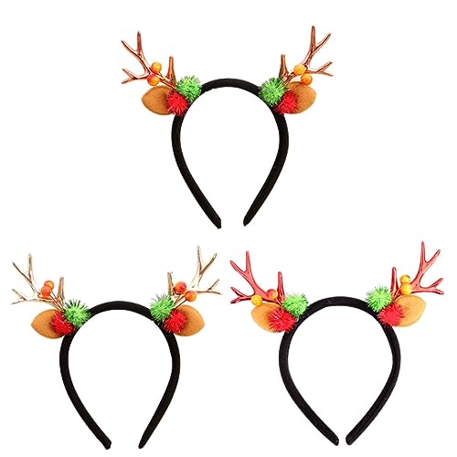 Hemobllo 3 Stück Weihnachtliche Rentiergeweih Haarreifen aus Hochwertigem Material Festliches Party Accessoire für Erwachsene Leicht Bequem und Gestaltet Hemobllo 3 Stück Weihnachtliche Rentiergeweih Haarreifen aus Hochwertigem Material Festliches Party Accessoire für Erwachsene Leicht Bequem und Gestaltet von Hemobllo