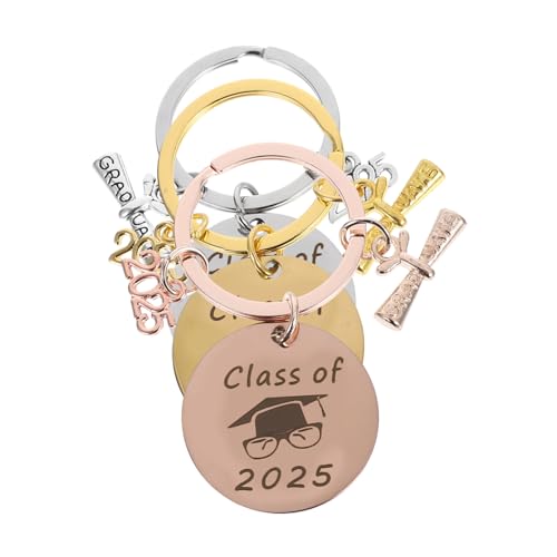 Hemobllo 3stücke Schlüsselanhänger Graduierung Für Absolventen Abschluss Schlüsselring Roségoldfarben Erinnerungsstück Für Abschlussfeier Hemobllo 3stücke Schlüsselanhänger Graduierung Für Absolventen Abschluss Schlüsselring Roségoldfarben Erinnerungsstück Für Abschlussfeier von Hemobllo