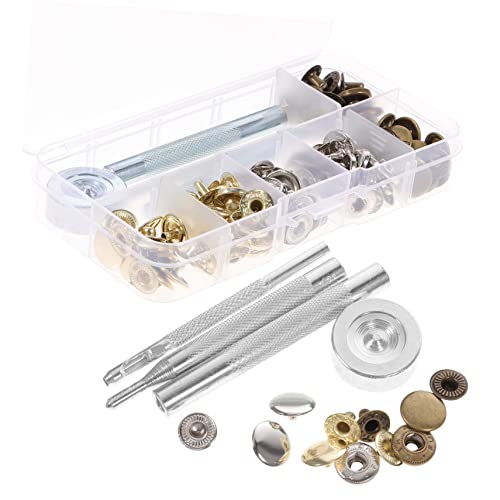 Hemobllo 30 Sätze Teiliges Druckknopf mit Metall Druckknöpfen und Werkzeug zur Montage Robustes Snap Fastener Reparatur und Nähzubehör für Jacken Leder Jeans DIY Kleidung und Hemobllo 30 Sätze Teiliges Druckknopf mit Metall Druckknöpfen und Werkzeug zur Montage Robustes Snap Fastener Reparatur und Nähzubehör für Jacken Leder Jeans DIY Kleidung und von Hemobllo