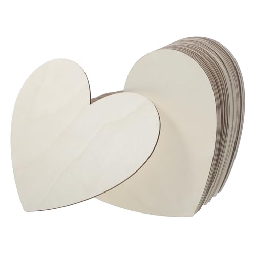 Hemobllo 30 Stück Teiliges Große Holzherzen Naturbelassen Holzscheiben Herzform DIY Bastelbedarf für Hochzeiten Valentinstag Dekoration Holzherz Deko von Hemobllo