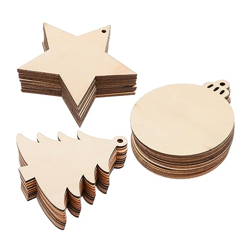 Hemobllo 30 Stück Teiliges Holz DIY Bastelset Weihnachtsbaum Anhänger mit Sternen Kugeln und Runden Scheiben Robuste Natürliche Holzscheiben zum Hängen Kreative Weihnachtsdeko für Party Hemobllo 30 Stück Teiliges Holz DIY Bastelset Weihnachtsbaum Anhänger mit Sternen Kugeln und Runden Scheiben Robuste Natürliche Holzscheiben zum Hängen Kreative Weihnachtsdeko für Party von Hemobllo