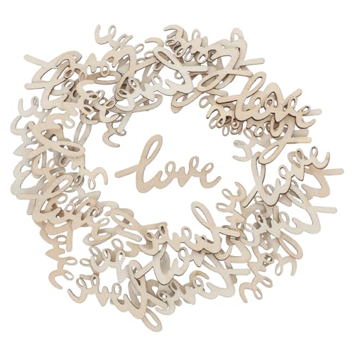 Hemobllo 30 Stück Teiliges Holz Love zum Basteln Vielseitige Holzornamente für Hochzeitsdeko DIY Holzstücke für Wand und Tischdekoration Langlebige Holztafeln für Kreative von Hemobllo