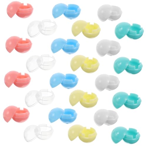 Hemobllo 30 Stück Teiliges Mini Spielkapseln Leer Bunte Kunststoffbehälter für Preise Claw Machine Nachfüllungen DIY Bastelbedarf Partygeschenke Sammlerstücke Vielseitig Einsetzbar von Hemobllo