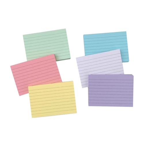 Hemobllo 300 Stück Farbige Notizkarten, Horizontal Linierte Karteikarten, Einseitige Lernkarten, Bunte Lernkarten Zur Prüfungsvorbereitung Im Klassenzimmer Hemobllo 300 Stück Farbige Notizkarten, Horizontal Linierte Karteikarten, Einseitige Lernkarten, Bunte Lernkarten Zur Prüfungsvorbereitung Im Klassenzimmer von Hemobllo