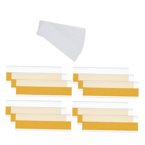 Hemobllo 30Sätze Selbstklebende Transparente Etikettenhalter für Bücherregale Supermärkte und Preisschild Displayhalter Leicht Austauschbar und Mühelos zu Installieren von Hemobllo