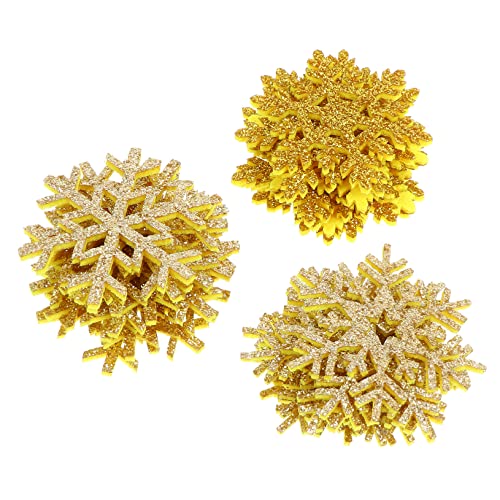 Hemobllo 30Stücke Applikationen für DIY Kleidung Aufbügelbare Patches Sicherem Material Weihnachtsdeko und Nähprojekte Goldene Zweige von Hemobllo