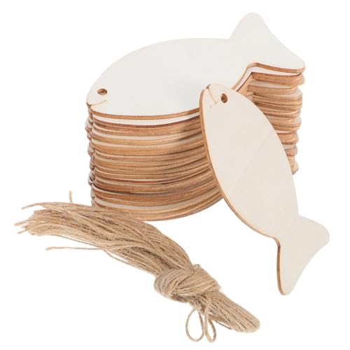 Hemobllo 32Stücke Holzspäne Holzscheiben für DIY Bastelprojekte Fischanhänger zum Dekorieren Glatte Oberfläche Gestalten für Geschenkanhänger und Partyschilder Hemobllo 32Stücke Holzspäne Holzscheiben für DIY Bastelprojekte Fischanhänger zum Dekorieren Glatte Oberfläche Gestalten für Geschenkanhänger und Partyschilder von Hemobllo