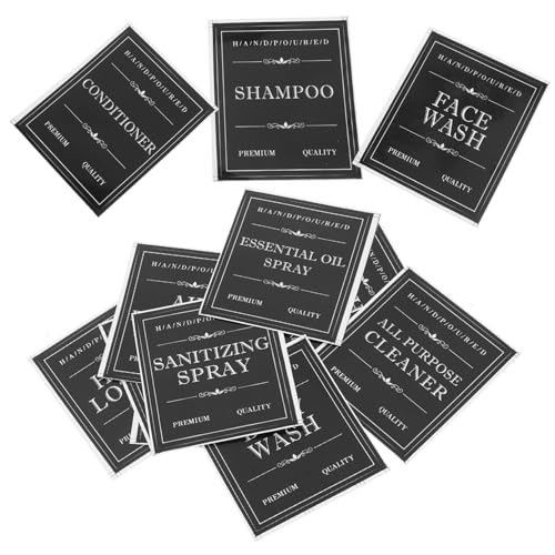 Hemobllo 3Sätze Wasserfeste Etikettenaufkleber für Shampoo und Duschgelspender Selbstklebend im Gemischten Stil für Organisation von Badezimmerprodukten Passend von Hemobllo