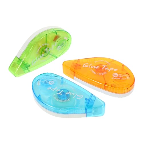 Hemobllo 3Stücke Doppelseitiges Klebeband Selbstklebende Bänder für Kreative Bastelprojekte Transparent und Haftend für Schulprojekte Einladungen und Scrapbooking von Hemobllo