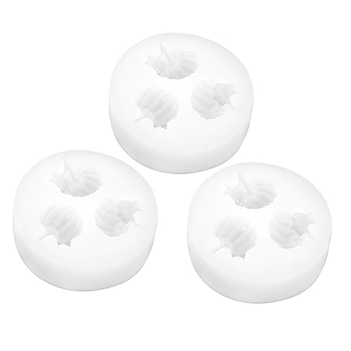 Hemobllo 3Stücke Teiliges Halloween Silikonformen für Kürbisse DIY Gießformen Lebensmittelechtem Silikon für Herbstdekorationen und Bastelprojekte von Hemobllo