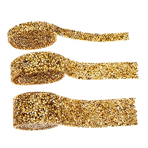 Hemobllo 3Stücke Teiliges Strassband Glänzendes Diamantenband für Kunsthandwerk Dekoration für Hochzeiten und Feste DIY Zubehör mit Heißem Schmelzkleber Verschiedene Hemobllo 3Stücke Teiliges Strassband Glänzendes Diamantenband für Kunsthandwerk Dekoration für Hochzeiten und Feste DIY Zubehör mit Heißem Schmelzkleber Verschiedene von Hemobllo