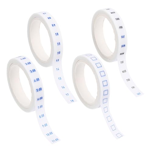 Hemobllo 4 Rollen Dekoratives Washi Tape Weißes Dünnes Klebeband für Kalender Planung Journal Scrapbooking Büro und Schule Zeitmanagement Effiziente Tägliche Nutzung Hemobllo 4 Rollen Dekoratives Washi Tape Weißes Dünnes Klebeband für Kalender Planung Journal Scrapbooking Büro und Schule Zeitmanagement Effiziente Tägliche Nutzung von Hemobllo
