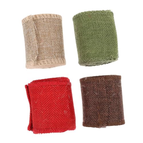 Hemobllo 4 Rollen Weihnachtsdeko Geschenkband pro Dekoratives Schleifenband für Geschenkverpackung Weihnachtskranzherstellung DIY Basteln Festliche Farben Rot Grün Braun Juteoptik Hemobllo 4 Rollen Weihnachtsdeko Geschenkband pro Dekoratives Schleifenband für Geschenkverpackung Weihnachtskranzherstellung DIY Basteln Festliche Farben Rot Grün Braun Juteoptik von Hemobllo