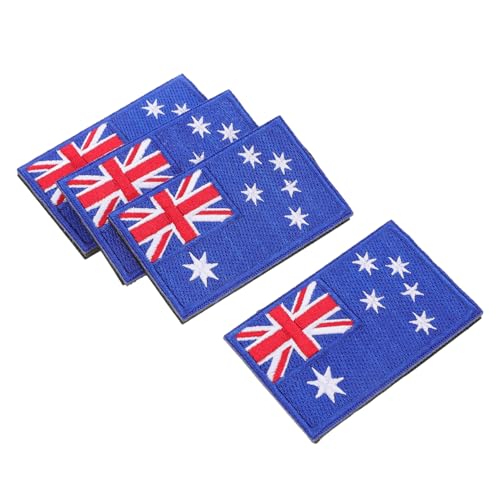 Hemobllo 4 Stück Flaggen-Stickpatch Abzeichen Kleidung bestickt Produkt Stifte nähen Hutflicken aufbügeln Flaggenpatch USA-Patch amerikanische Flagge zum Aufbügeln Flecken von Hemobllo