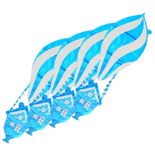 Hemobllo 4 Stück Heizballon Luftballons Aufblasbares Heißluftballon- Heißluftballondekoration Aufblasbarer Heißluftballon Ballons Geburtstagsfeier Aluminiumballons Blue Aluminiumfolie von Hemobllo