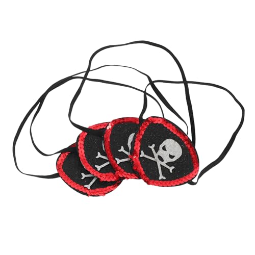 Hemobllo 4 Stück Piraten- Auge Kostüm Augenklappe Für Damen Augenklappenkostüm Cosplay-augenklappe Festival-dekoration-augenmaske Piraten-augenklappe Für Black Pailletten Hemobllo 4 Stück Piraten- Auge Kostüm Augenklappe Für Damen Augenklappenkostüm Cosplay-augenklappe Festival-dekoration-augenmaske Piraten-augenklappe Für Black Pailletten von Hemobllo