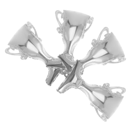 Hemobllo 4 Stück Teiliges Aluminiumfolie Pokal Luftballon Silber Wiederverwendbar Partydeko und Fotorequisite für Abschlussfeier und Gratulation Hemobllo 4 Stück Teiliges Aluminiumfolie Pokal Luftballon Silber Wiederverwendbar Partydeko und Fotorequisite für Abschlussfeier und Gratulation von Hemobllo