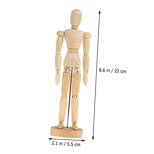 Hemobllo 4 Stück Teiliges Holzfiguren mit Beweglichen Gelenken Künstlerische Holzpuppen für Zeichnen und Dekoration Langlebige Holzhandwerk Deko für Künstler von Hemobllo