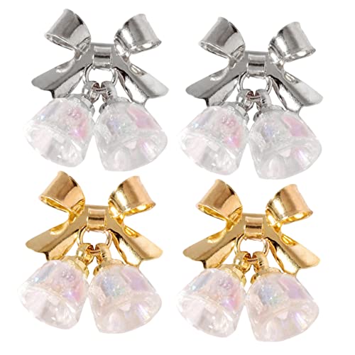 Hemobllo 4 Stück Teiliges Nail Decor mit Schleifen Bell Design Transparente Nagelstuds in Gold Silber Weihnachtliche Strass Nagelanhänger für DIY Maniküre und Kreative Weihnachtsdekoration Hemobllo 4 Stück Teiliges Nail Decor mit Schleifen Bell Design Transparente Nagelstuds in Gold Silber Weihnachtliche Strass Nagelanhänger für DIY Maniküre und Kreative Weihnachtsdekoration von Hemobllo