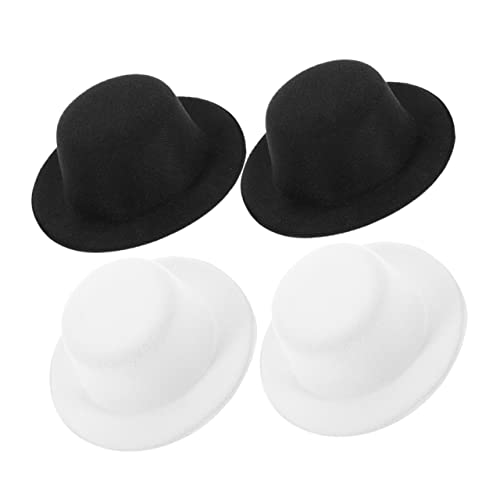 Hemobllo 4 Stück Teiliges Puppenhut DIY Bastelset mit Schwarzen und Weißen Handgefertigte Puppen Hutornamente für Schneemann und Clown Deko Vielseitig für Puppenbekleidung und Kreative Hemobllo 4 Stück Teiliges Puppenhut DIY Bastelset mit Schwarzen und Weißen Handgefertigte Puppen Hutornamente für Schneemann und Clown Deko Vielseitig für Puppenbekleidung und Kreative von Hemobllo
