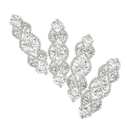 Hemobllo 4 Stück Teiliges Strass Applikationen Glitzernde Brautkleid Taillengürtel Patches Selbstklebend Handarbeit Vielseitig für Kleidung Taschen und DIY Verzierungen Hemobllo 4 Stück Teiliges Strass Applikationen Glitzernde Brautkleid Taillengürtel Patches Selbstklebend Handarbeit Vielseitig für Kleidung Taschen und DIY Verzierungen von Hemobllo