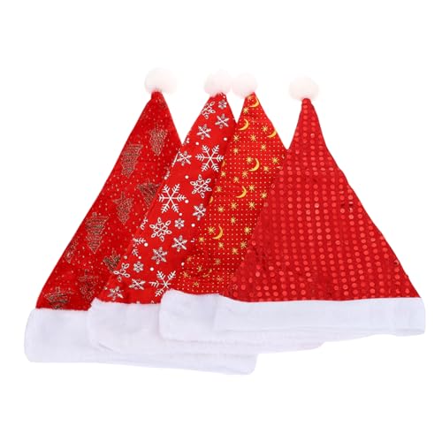 Hemobllo 4 Stück Weihnachtsmütze für Erwachsene mit Aufhängung Santa Hut als Weihnachtsbaumdekoration Weihnachtlicher Christbaum Anhänger Festliche Nikolausmütze für Weihnachtsfeier und Hemobllo 4 Stück Weihnachtsmütze für Erwachsene mit Aufhängung Santa Hut als Weihnachtsbaumdekoration Weihnachtlicher Christbaum Anhänger Festliche Nikolausmütze für Weihnachtsfeier und von Hemobllo