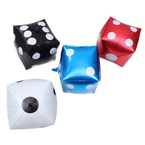 Hemobllo 4 Stück Würfel Ballon Party Luftballons metallisch Geburtstagsballons aus Folie aufblasbarer Ballon Spielfolienballons Ballondekor Aufblasbare Folienballons Aluminiumfolie Hemobllo 4 Stück Würfel Ballon Party Luftballons metallisch Geburtstagsballons aus Folie aufblasbarer Ballon Spielfolienballons Ballondekor Aufblasbare Folienballons Aluminiumfolie von Hemobllo