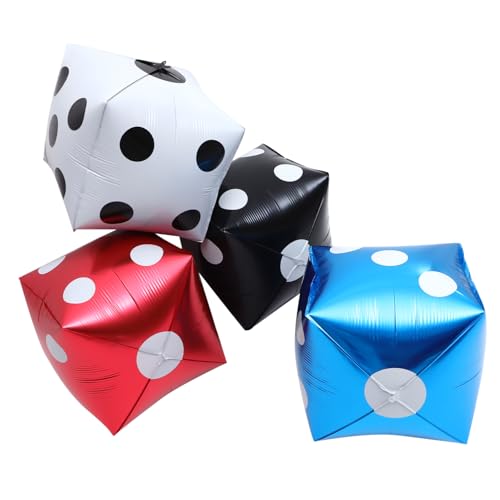 Hemobllo 4 Stück Würfel Ballon Party metallisch Luftballons Folienballons Geburtstagsballons aus Folie Ballondekorationen aufblasbarer Ballon aufblasbare Cartoon-Ballons Aluminiumfolie Hemobllo 4 Stück Würfel Ballon Party metallisch Luftballons Folienballons Geburtstagsballons aus Folie Ballondekorationen aufblasbarer Ballon aufblasbare Cartoon-Ballons Aluminiumfolie von Hemobllo